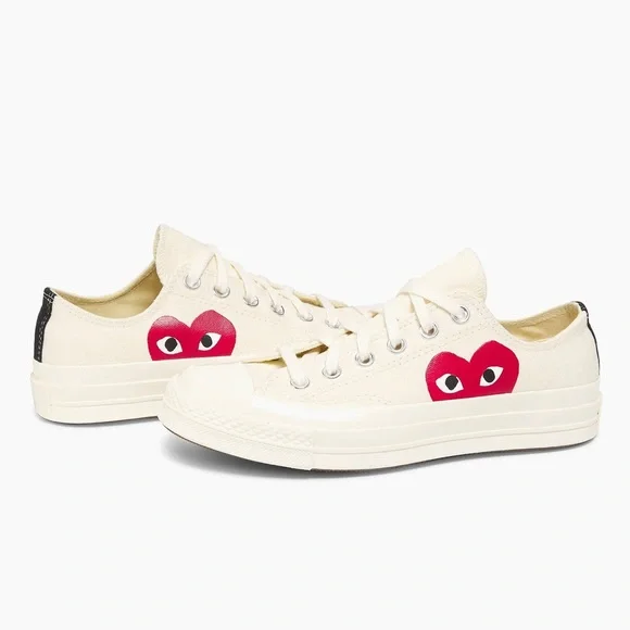 Comme des Garçons PLAY Converse Chuck Taylor All Star Peek-A-Boo Low-Top Sneaker - Picture 3 of 10